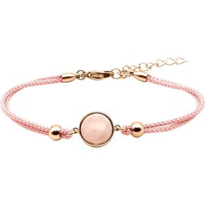 Bijoux Bracelet Coton Cabochon Quartz Rose - LABISE