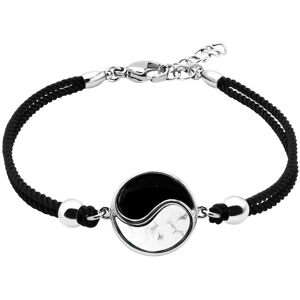 Bijoux Bracelet Coton Yin Yang Howlite Blanche & Onyx - LABISE