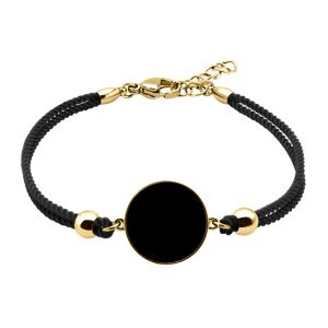 Bijoux Bracelet Coton Medaillon Onyx - LABISE