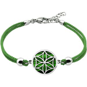 Bijoux Bracelet Coton Fleur de Vie Malachite - LABISE