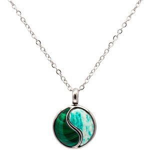 Bijoux Collier Yin Yang Malachite & Amazonite - LABISE