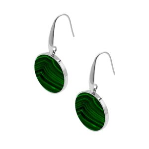 Bijoux Boucles D'Oreilles Medaillon Malachite - LABISE