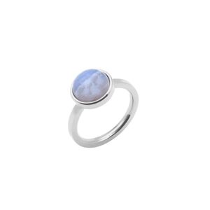 Bijoux Bague Cabochon Agate Blue Lace - Modèle 54