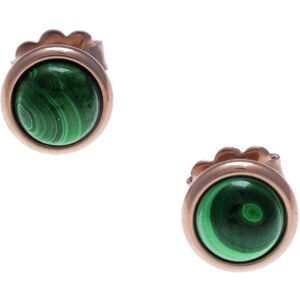 Bijoux Boucles d'Oreilles Cabochon Malachite - LABISE