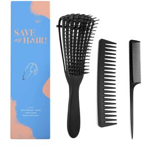 Hd Pro Set Brosse Demelante + Peige a Queue + Peigne a Dents larges