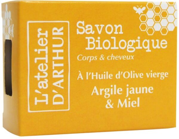 L'Atelier d'Arthur Savon Argile jaune et Miel 100 gr – Corps et cheveux