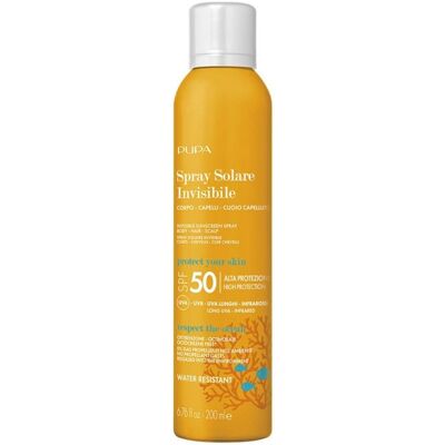 PUPA Spray Solaire Invisible - SPF50 - 200ml - Publicité PUPA Spray Solaire Invisible - SPF50 - 200ml - Publicité