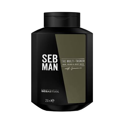 Sebman The Multi-Tasker 3-en-1 Shampoo cheveux, barbe et corps - Publicité Sebman The Multi-Tasker 3-en-1 Shampoo cheveux, barbe et corps - Publicité