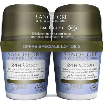Sanoflore Déodorant Roll-On 24H Coton - Publicité Sanoflore Déodorant Roll-On 24H Coton - Publicité