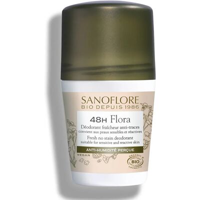 Sanoflore Déodorant Roll-on 48H Flora - Publicité Sanoflore Déodorant Roll-on 48H Flora - Publicité