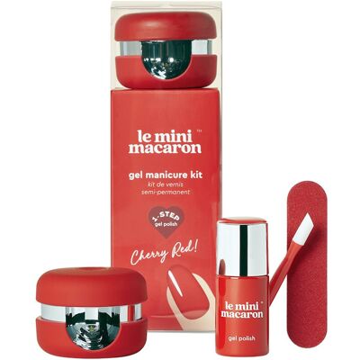 Le Mini Macaron Kit Ongles Rouge Cerise - Set Manucure Portable - Publicité Le Mini Macaron Kit Ongles Rouge Cerise - Set Manucure Portable - Publicité