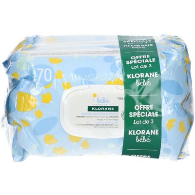 Klorane Lingettes Nettoyantes Bébé - Lingettes pour bébé - Publicité Klorane Lingettes Nettoyantes Bébé - Lingettes pour bébé - Publicité