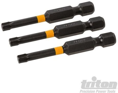 Triton 3 Embouts vissage chocs T25 50mm torx de 25 Triton Triton 3 Embouts vissage chocs T25 50mm torx de 25 Triton