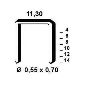 Silverline Agrafes type 53 - 8mm Galva - Boite de 5000