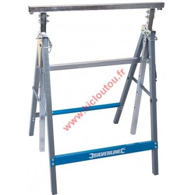 Silverline 226168 Tréteau usage intensif 150 kg Hauteur réglable - Publicité Silverline 226168 Tréteau usage intensif 150 kg Hauteur réglable - Publicité