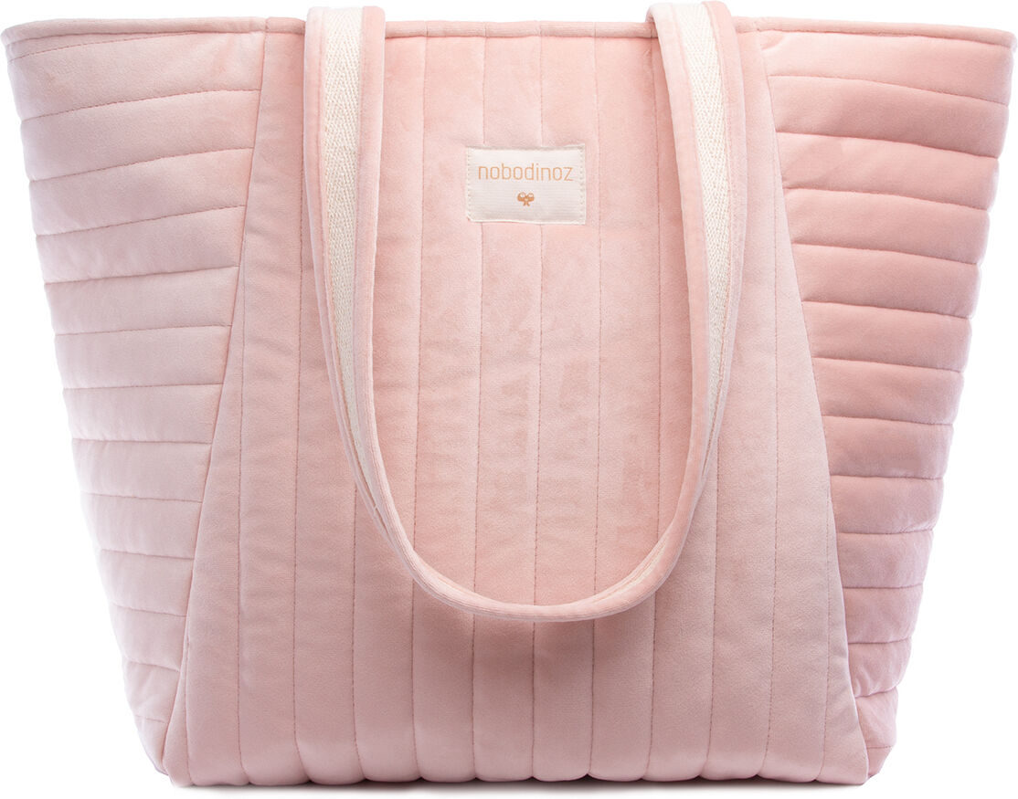 Nobodinoz Sac de Maternité Savanna Velvet - Bloom Pink