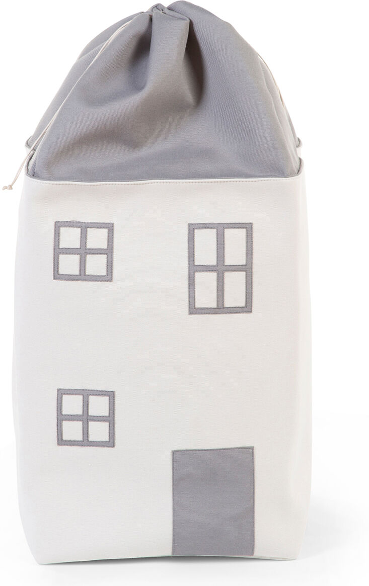 Childhome Sac de Rangement Maison - Gris et Ecru Childhome Sac de Rangement Maison - Gris et Ecru