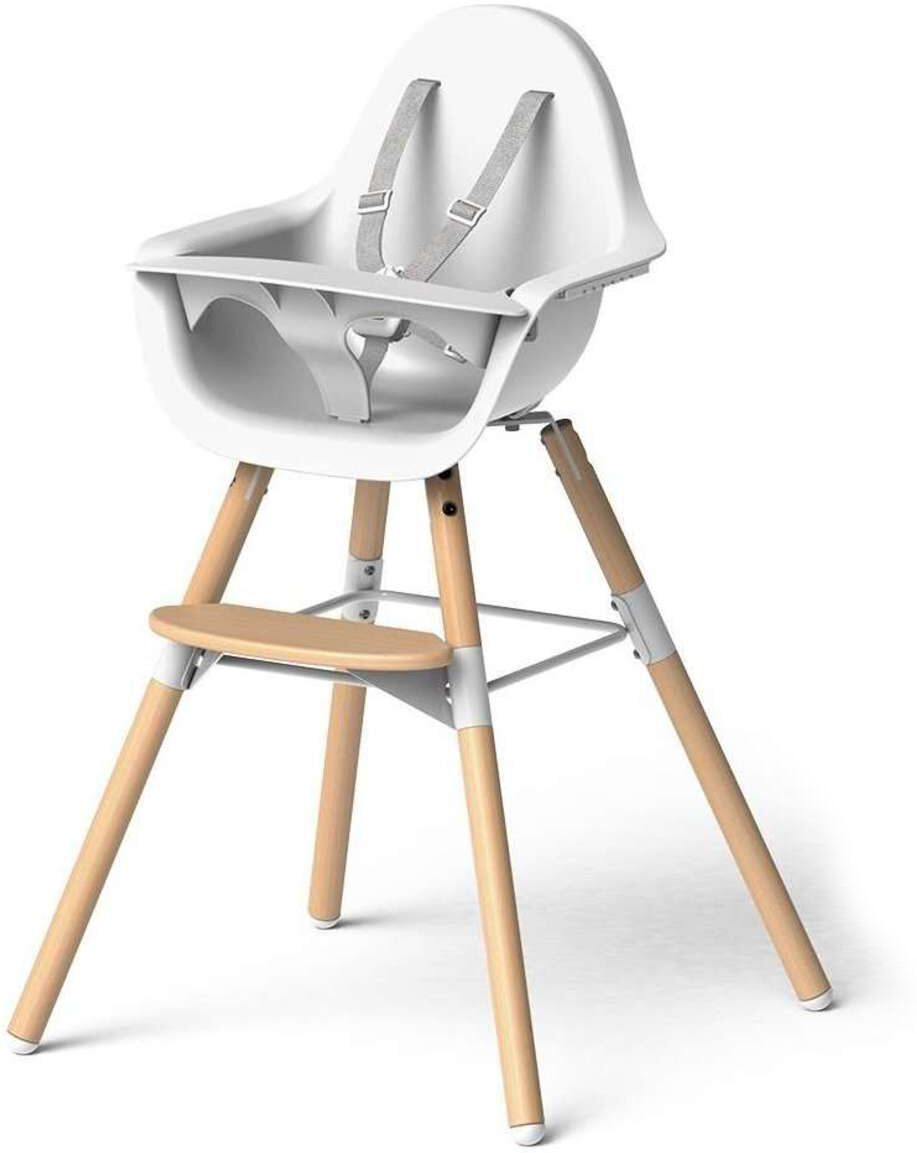 Childhome Chaise Haute Evolu 2 Pack Complet - Bois et Blanc Childhome Chaise Haute Evolu 2 Pack Complet - Bois et Blanc