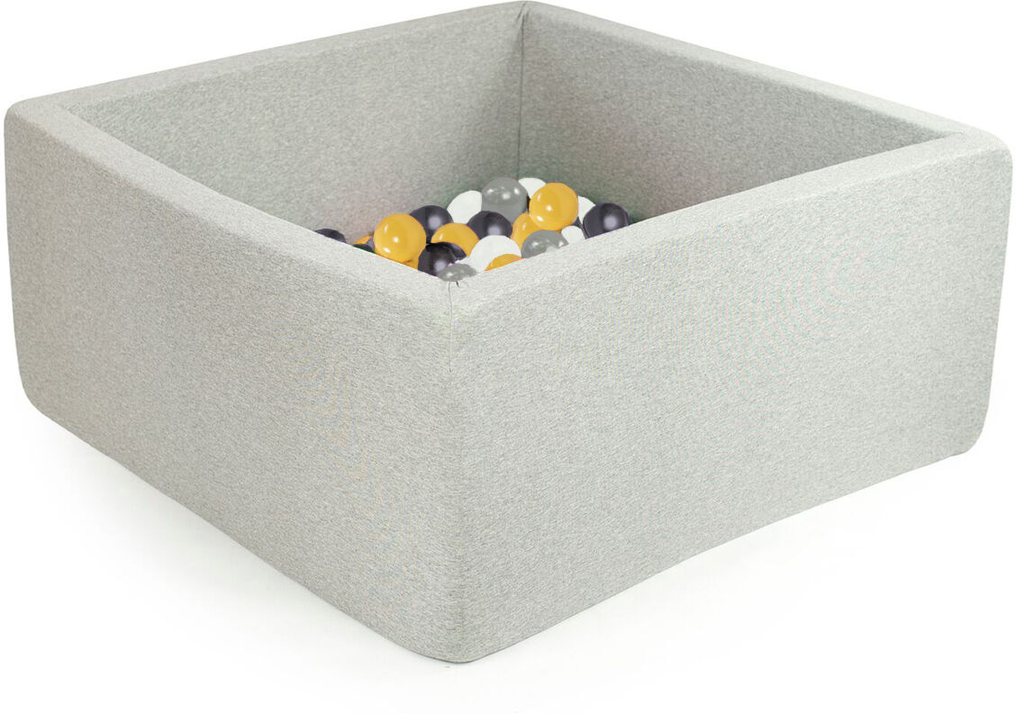 Misioo Piscine à Balles Carrée Gris Clair 110 x 40 cm + 400 Balles Misioo Piscine à Balles Carrée Gris Clair 110 x 40 cm + 400 Balles