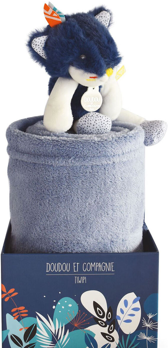 Doudou et Compagnie Plaid avec Doudou Loup Doudou et Compagnie Plaid avec Doudou Loup