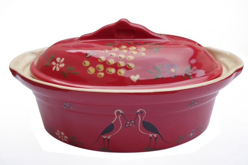 poterie Siegfried Burger Soufflenheim Terrine cigogne rouge 7 tailles disponibles poterie Siegfried Burger Soufflenheim Terrine cigogne rouge 7 tailles disponibles