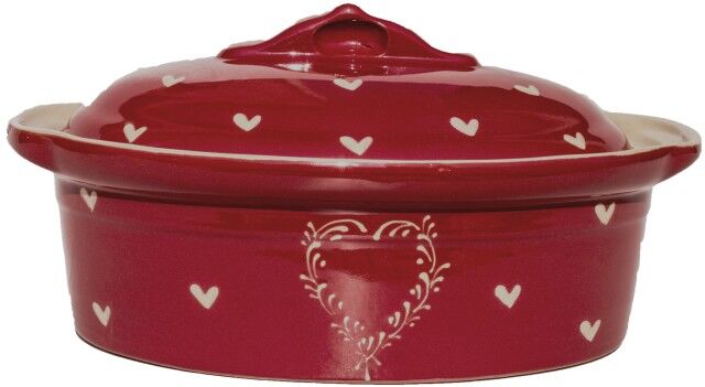 poterie Siegfried Burger Soufflenheim Terrine coeur rouge 7 tailles disponibles