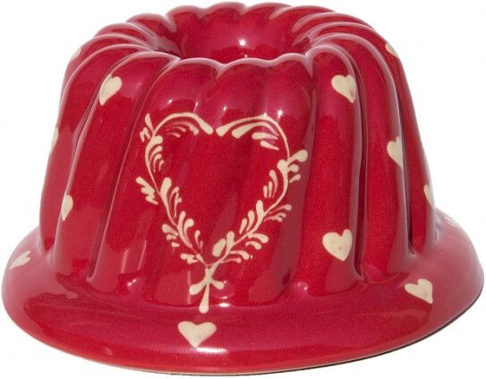 poterie Siegfried Burger Soufflenheim Kouglof coeur rouge 3 tailles disponibles poterie Siegfried Burger Soufflenheim Kouglof coeur rouge 3 tailles disponibles