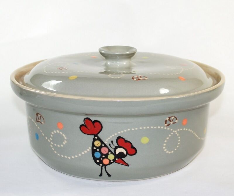 Terrine ronde cocotte gris. 2 tailles disponibles