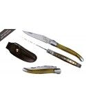 by Zuria Couteau Laguiole en Bélier + Etui cuir + aiguiseur by Zuria Couteau Laguiole en Bélier + Etui cuir + aiguiseur