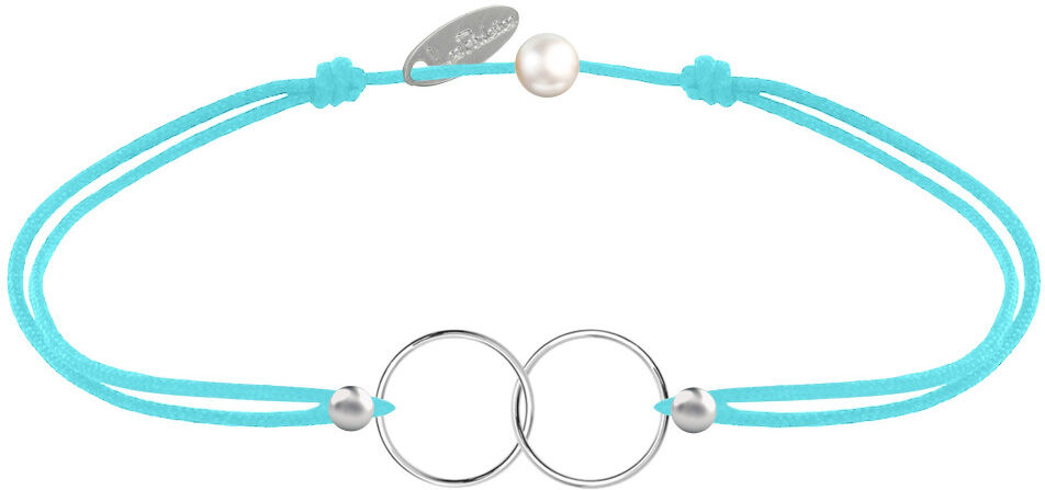 LES POULETTES BIJOUX Bracelet Lien Argent Anneaux Toi et Moi - Classics - Turquoise