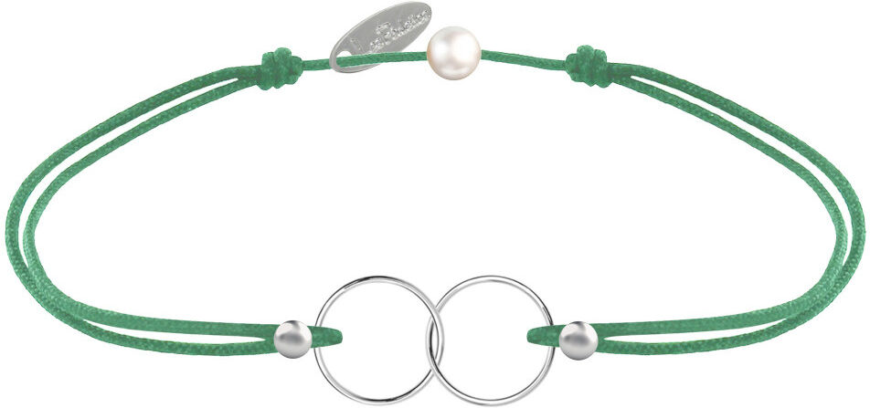 LES POULETTES BIJOUX Bracelet Lien Argent Anneaux Toi et Moi - Classics - Vert