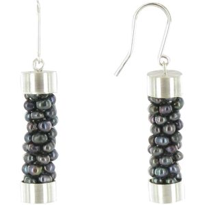 LES POULETTES BIJOUX Boucles d'Oreilles Argent Torsade de Perles de Culture - Classics