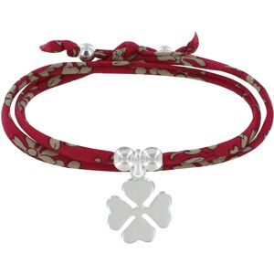 LES POULETTES BIJOUX Bracelet Double Tour Lien Liberty et Trèfle Argent - Classics