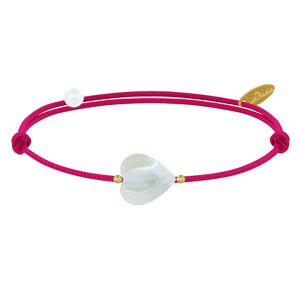 LES POULETTES BIJOUX Bracelet Lien Petit Coeur de Nacre - Colors