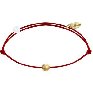 LES POULETTES BIJOUX Bracelet Lien Petite Perle Plaqué Or - Classics - Rouge