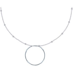 LES POULETTES BIJOUX Collier Argent Chaine Billes et Cercle