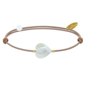 LES POULETTES BIJOUX Bracelet Petit Coeur de Nacre - Classics - Beige