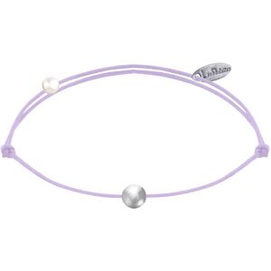 LES POULETTES BIJOUX Bracelet Lien Petite Perle Argent - Violet clair