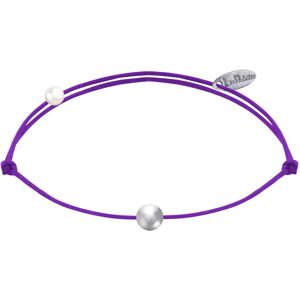 LES POULETTES BIJOUX Bracelet Lien Petite Perle Argent - Violet