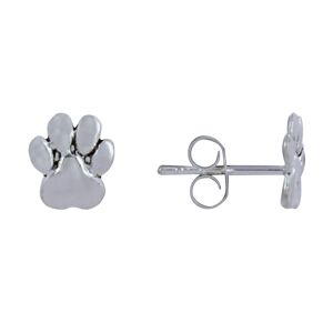 LES POULETTES BIJOUX Boucles d'Oreilles Argent Clous Patte de Chien