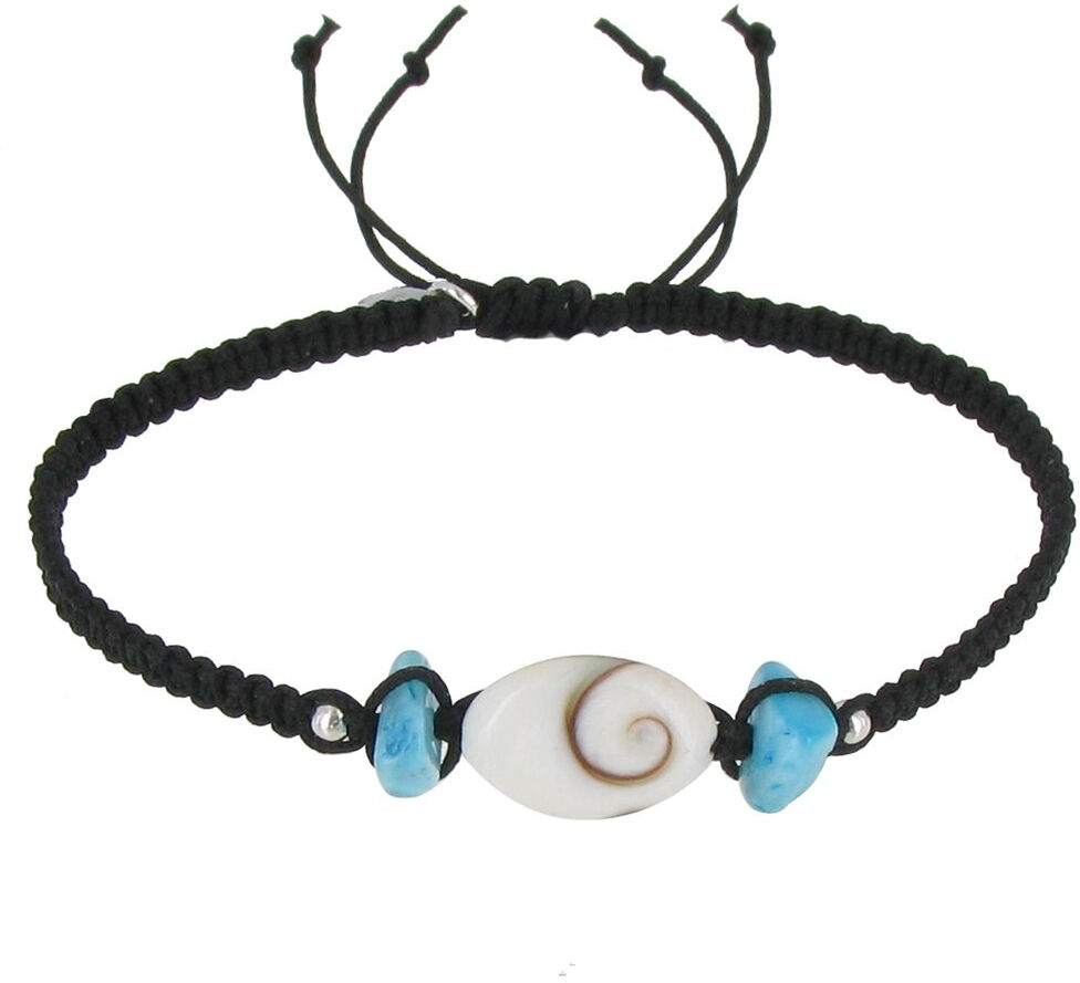 Les Poulettes Bijoux Bracelet Lien Tréssé Pavés de Larimar et Oeil de Ste Lucie Les Poulettes Bijoux Bracelet Lien Tréssé Pavés de Larimar et Oeil de Ste Lucie