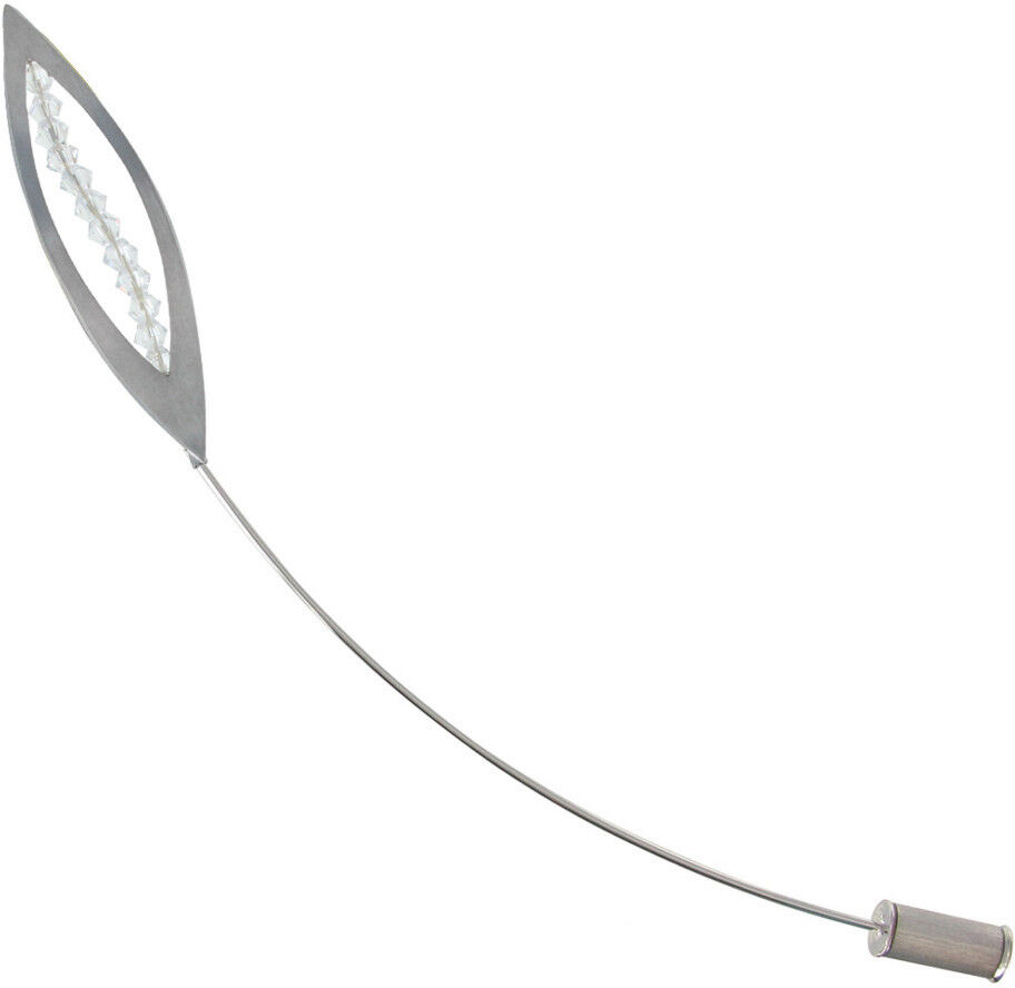 Les Poulettes Bijoux Broche Argent Feuille Ajourée et Swarovski Cristal Les Poulettes Bijoux Broche Argent Feuille Ajourée et Swarovski Cristal