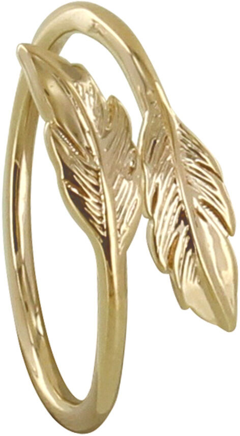 Les Poulettes Bijoux Bague Plaqué Or Double Plume Les Poulettes Bijoux Bague Plaqué Or Double Plume