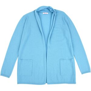 LES POULETTES BIJOUX Gilet Col Châle 100% Cachemire 2 Fils - Turquoise