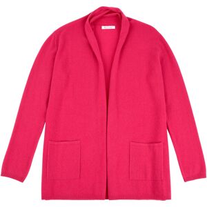 LES POULETTES BIJOUX Gilet Col Châle 100% Cachemire 2 Fils - Fuchsia