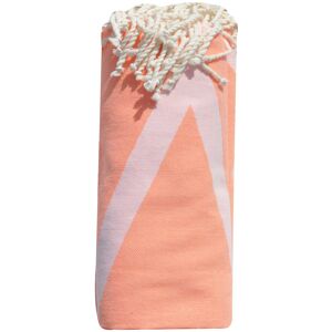 LES POULETTES BIJOUX Fouta Drap Plage et Hammam Coton Losange 100 x 200cm - Orange