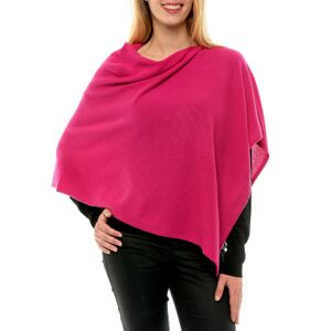 LES POULETTES BIJOUX Poncho 100% Cachemire 2 Fils Colors - Fuchsia