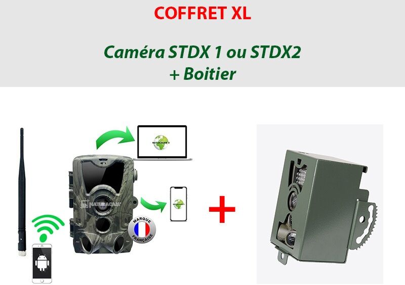 NATURACAM® COFFRET XL Caméra STD X1 ou X2 + boîtier de sécurité NATURACAM® COFFRET XL Caméra STD X1 ou X2 + boîtier de sécurité