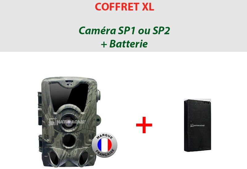 NATURACAM® COFFRET XL Caméra NATURACAM® SP1 ou 2 + batterie suppl.