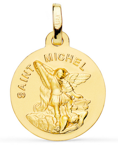 Orféva Médaille Saint-Michel le combattant  en Or Jaune 9K